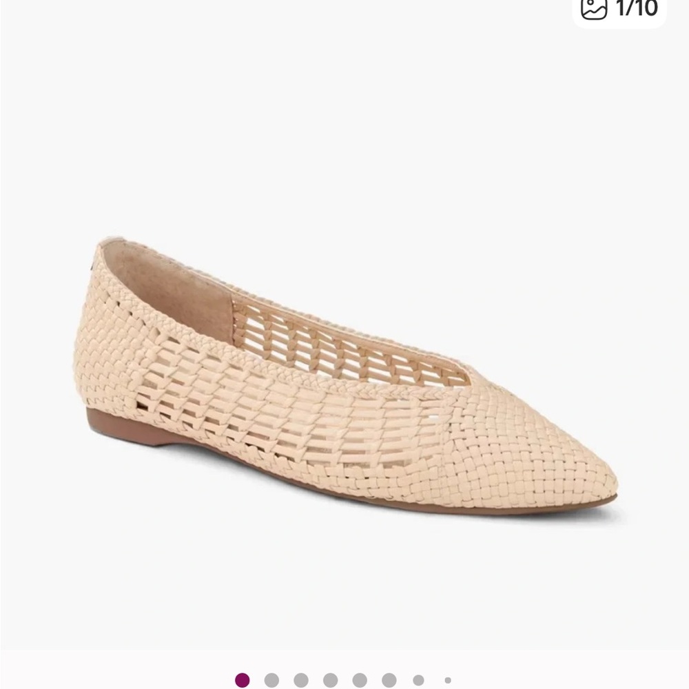 Birdies The Goldfinch Dawn Woven Leather Flat Size 8 NWOB